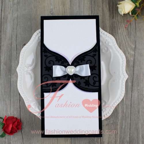 Handmade Flocked Wedding Invitation Cards Designs